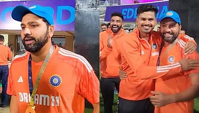 சிறந்த ஃபீல்டர் விருதை வென்ற ரோஹித்: வீரர்களின் கொண்டாட்ட விடியோ! 