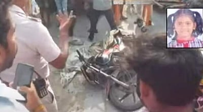 சிதம்பரம் அருகே லாரி சக்கரத்தில் சிக்கி பள்ளி மாணவி பலி