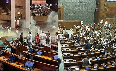 டிசம்பர் 13.. நாடாளுமன்றத்துக்குள் வெடிபொருள்களுடன் அத்துமீறி நுழைந்த இருவர்