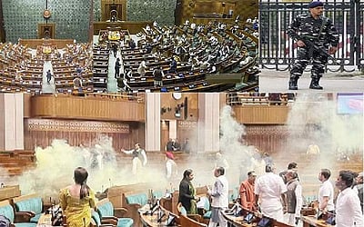 மக்களவைக்குள் புகைக் குப்பி வீச்சு: மேலும் 2 போ் கைது