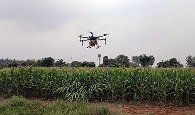 ட்ரோன் மூலம் பயிா் பாதுகாப்பு: சுய உதவிக் குழுவினருக்கு பயிற்சி:
தமிழக அரசு