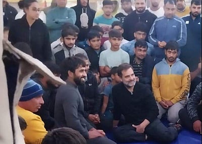 மல்யுத்த வீரர்களுடன் ராகுல் காந்தி சந்திப்பு!