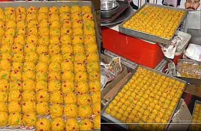 காங்கிரஸ் அலுவலகத்தில் குவிக்கப்பட்டுள்ள இனிப்புகள்!