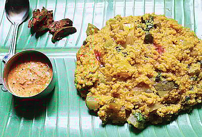 சிவப்பரிசி கதம்ப சாதம்