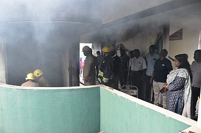 தோட்டக்கலைத் துறை அலுவலகத்தில் தீ விபத்து: ஆட்சியர் ஆய்வு