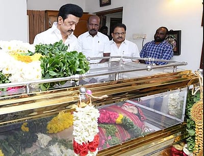 பாடகி வாணிஜெயராம் உடலுக்கு முதல்வர் ஸ்டாலின் அஞ்சலி!