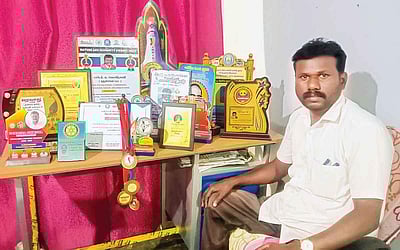 சமூகப் பணியில் மாற்றுத்திறனாளி!