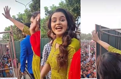 மக்கள் அலைக்கு மத்தியில்.. 'கயல்' தொடர் நாயகி உற்சாகம்!