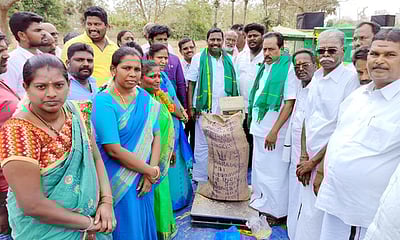 உத்தரமேரூா்: 5 ஊராட்சிகளில் நெல் கொள்முதல் நிலையம் திறப்பு