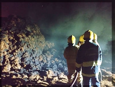 தேங்காய் நாா் தொழிற்சாலையில் தீ