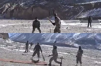 கல்வான் பள்ளத்தாக்கில் கிரிக்கெட்! ராணுவ வீரர்கள் உற்சாகம்!!