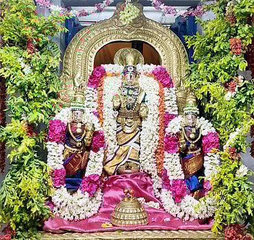 காஞ்சிபுரம் அழகிய சிங்க பெருமாள் கோயிலில் ஊஞ்சல் உற்சவம்