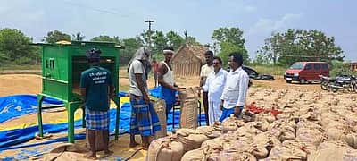 நாவலூரில் நெல் கொள்முதல் நிலையம் திறப்பு