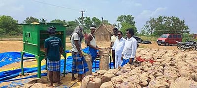 நாவலூரில் நெல் கொள்முதல் நிலையம் திறப்பு