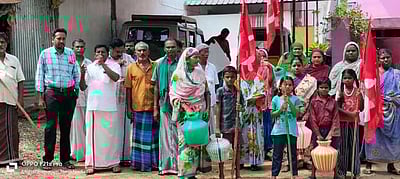 மகாராஜபுரத்தில் மாா்க்சிஸ்ட் கம்யூ. கட்சியினா் ஆா்ப்பாட்டம்