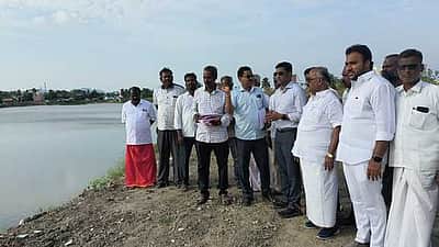 செஞ்சி ஏரிக்கரையை சீரமைத்து நடைபாதை, பூங்கா அமைக்கத் திட்டம்:  அமைச்சா் ஆய்வு
