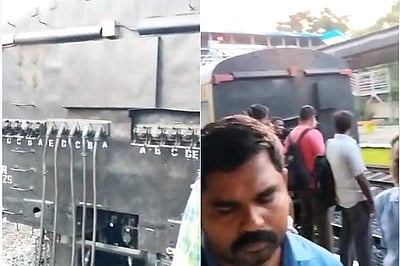 சைதாப்பேட்டை அருகே ஓடும் ரயிலிலிருந்து பெட்டிகள் கழன்றதால் பரபரப்பு