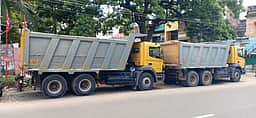 விதிகளை மீறி கிராவல் மண் கடத்தலுக்கு பயன்படுத்திய 25 டிப்பா் லாரிகள் பறிமுதல்