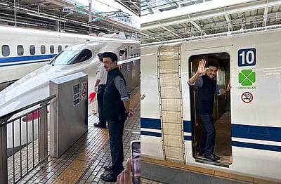 புல்லட் ரயிலில் பயணித்த மு.க. ஸ்டாலின்!