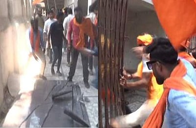 ம.பி. காங்கிரஸ் அலுவலகத்தை சூறையாடிய பஜ்ரங்தளம்