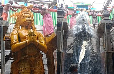 ஆனி மாத முதல் ஞாயிறு: நாமக்கல் ஆஞ்சனேயருக்கு பாலாபிஷேகம்!