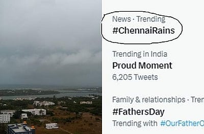 சென்னை எனும் ஊட்டி! டிரெண்டிங்காகும் சென்னையில் மழை ஹேஷ்டேக்!