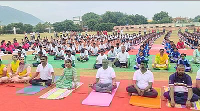 திருப்பத்தூரில் சர்வதேச யோகா நாள் கொண்டாட்டம்! 