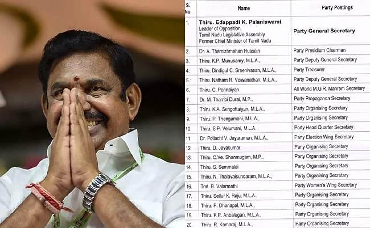 தோ்தல் ஆணைய இணையதளத்தில் அதிமுக நிா்வாகிகள் பட்டியல் பதிவேற்றம்: எடப்பாடி பழனிசாமிக்கு அங்கீகாரம்