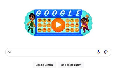 பானிபூரி வைத்து கவன ஈர்ப்புச் சித்திரம் வெளியிட்ட கூகுள்!