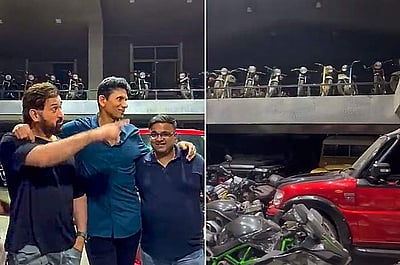 தோனிக்கு வாகனங்கள்தான் மிகவும் பிடிக்கும்! வைரல் விடியோ!