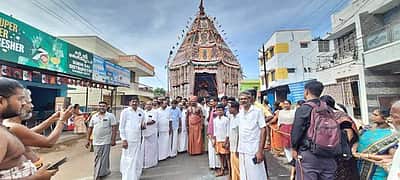 திருக்கடையூர் ஸ்ரீ அமிர்தகடேஸ்வரர் கோயில் ஆடிப்பூர தேரோட்டம்