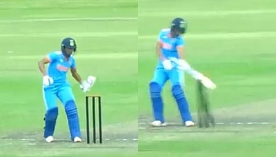 இந்திய மகளிரணி கேப்டன் ஸ்டம்பினை பேட்டால் அடித்து நடுவர் தீர்ப்புக்கு எதிர்ப்பு: வைரல் விடியோ! 