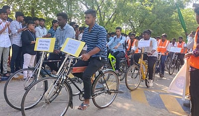 உடல் நல விழிப்புணா்வு சைக்கிள் பேரணி