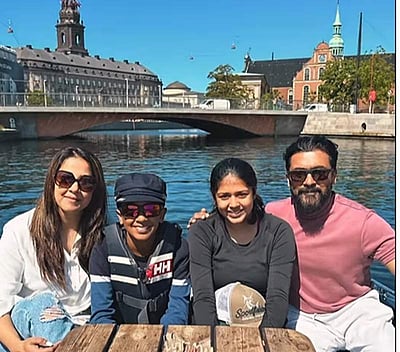 டென்மார்க்கில் சூர்யா - ஜோதிகா: வைரல் விடியோ!