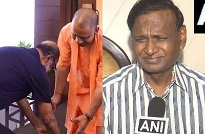 அடுத்த பிரதமர் யோகி ஆதித்யநாத்? ரஜினி காலில் விழுந்ததன் காரணம் கூறிய காங்கிரஸ்!