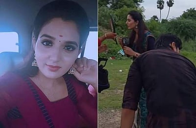 படப்பிடிப்பின்போது... விடியோ பகிர்ந்த சின்னத்திரை நடிகை!