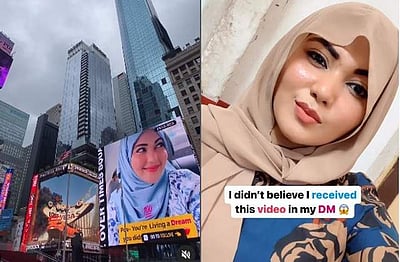 நியூ யார்க் நகரில் ஒளிபரப்பான எதிர்நீச்சல் நடிகையின் விடியோ!