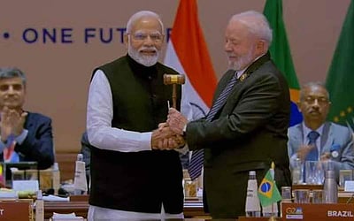 ஜி-20 அமைப்பின் தலைமை பிரேசிலிடம் ஒப்படைப்பு