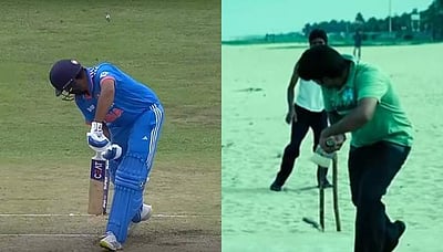 சென்னை 28 படத்தினைப் போல  ஆட்டமிழந்த ரோஹித்: முன்னாள் வீரர் பகிர்ந்த புகைப்படம்!