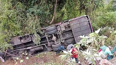 நீலகிரி: சுற்றுலாப் பேருந்து பள்ளத்தில் கவிழ்ந்ததில் 8 பேர் பலி