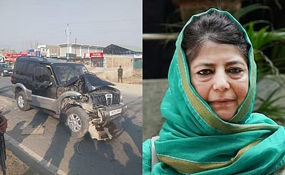 மெகபூபா முப்தி சென்ற கார் விபத்து!