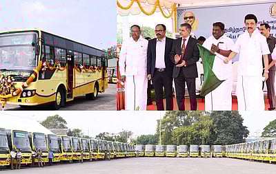 100 புதிய பிஎஸ்4 பேருந்துகள்: கொடியசைத்துத் தொடக்கி வைத்தார் ஸ்டாலின்