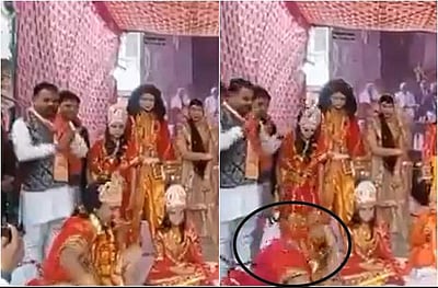 ராமாயணத்தில் நடிக்கும்போது மாரடைப்பு! ராமர் பாதத்தில் அனுமன் வேடமிட்டவர் மரணம்!!