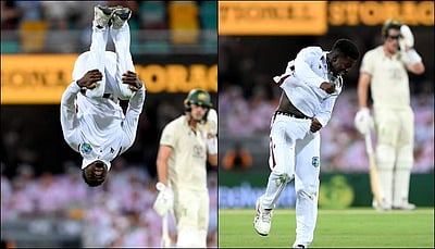 முதல் விக்கெட் எடுத்த குஷியில் மே.இ.தீவுகள் அணி வீரரின் கொண்டாட்டம்: வைரல் விடியோ!