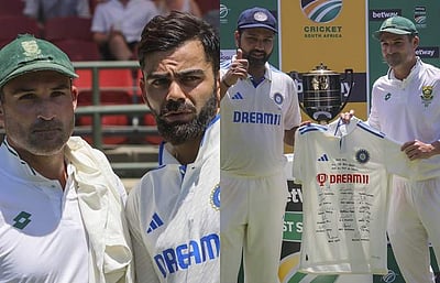 ஓய்வு பெறும் டீன் எல்கருக்கு பரிசளித்த விராட் கோலி, ரோஹித் சர்மா!