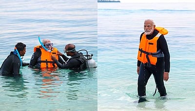 மிக மகிழ்ச்சியான தருணம்.. லட்சத்தீவிலிருந்து மோடி பகிர்ந்த புகைப்படங்கள்