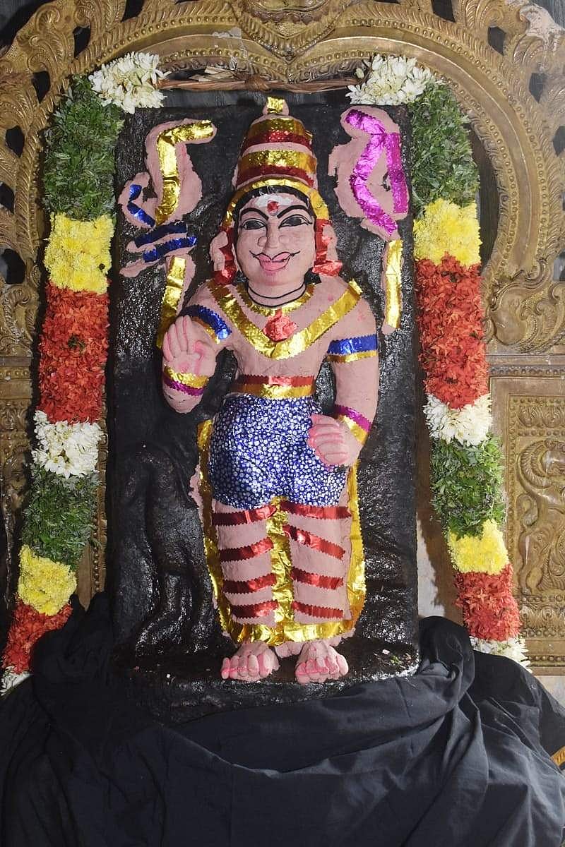 7.சந்தனகாப்பு அலங்காரத்தில் சனீஸ்வரபகவான்.