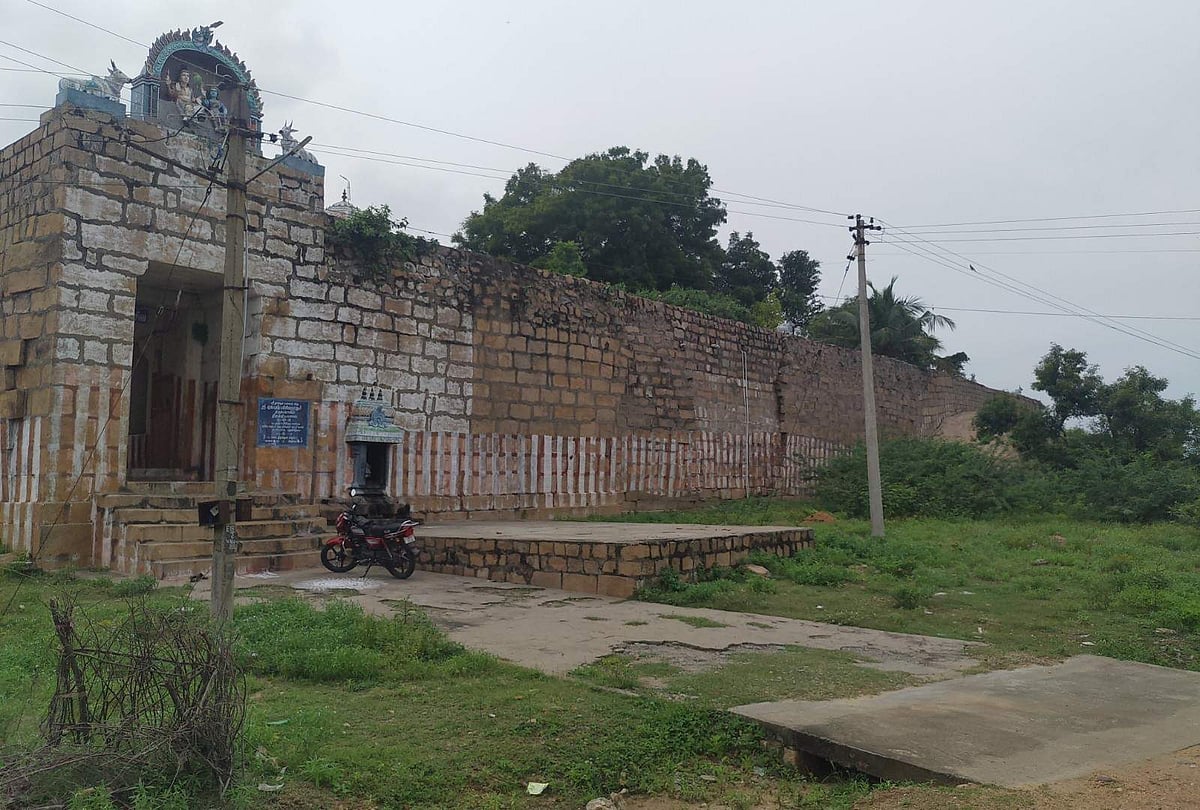 திருத்தியமலை  தாயின் நல்லாள் உடனுறை ஏகபுஷ்ப பிரியநாதர் திருக்கோயில் நுழைவுவாயில்