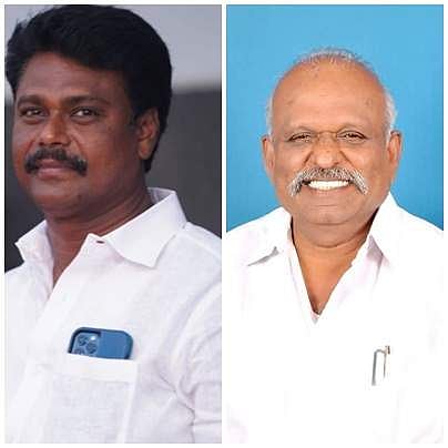 மானாமதுரை 8 ஆவது வார்டில் வென்றுள்ள திமுக வேட்பாளர் பாலசுந்தரம், மானாமதுரை நகர திமுக செயலாளர் பொன்னுச்சாமி