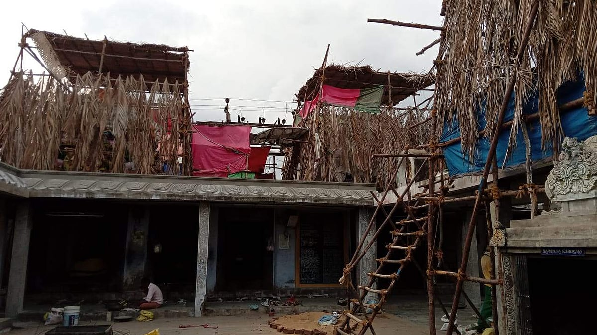 கோயிலின் உள் பிரகார மண்டபப் பகுதி